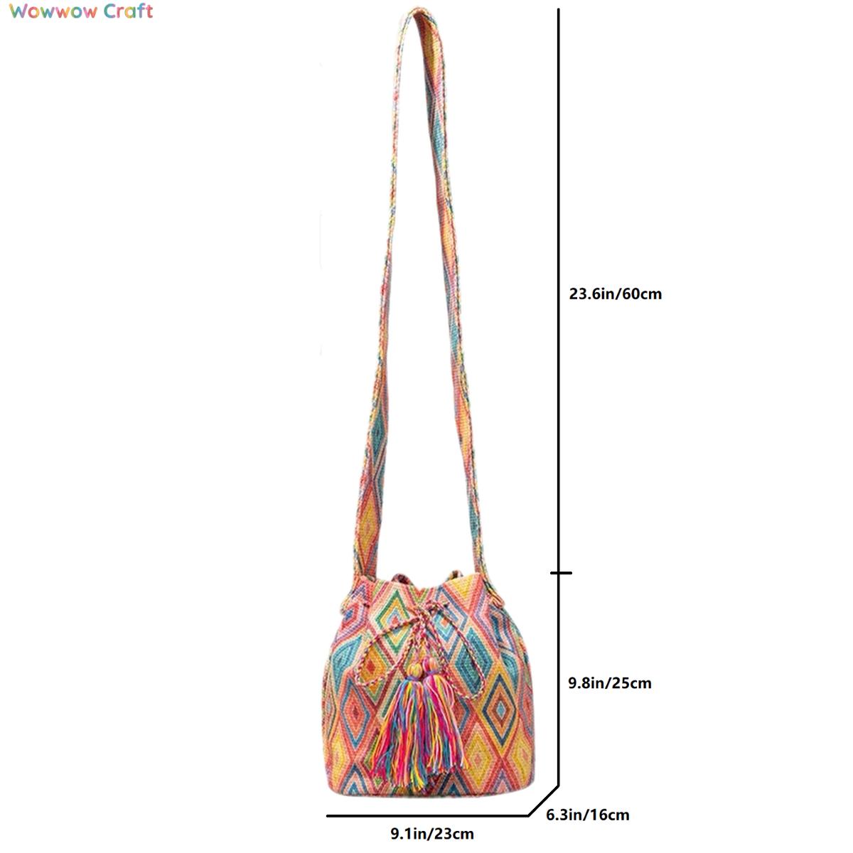 Shoulder Bags,Totes,Crossbodies,Bohemian Bucket Shape Crossbody Bag - Nylon Shoulder Bag